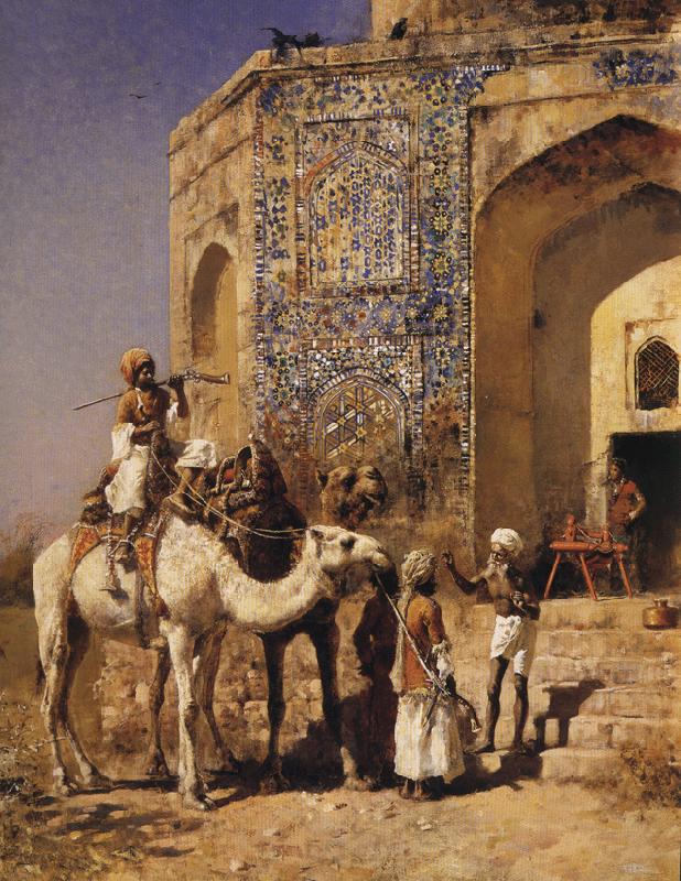 Edwin Lord Weeks The Old Blue-Tiled Mosque, Outside of Delhi, India